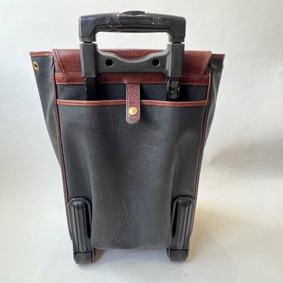 Mulholland Brothers carryon / Rolling bag, leather/coated leather, black/brown - Picture 2 of 12